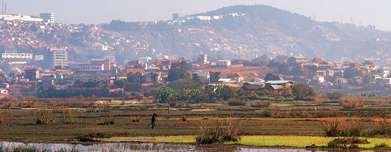 African town