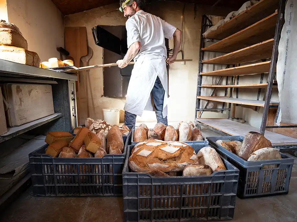 Inside the bakery