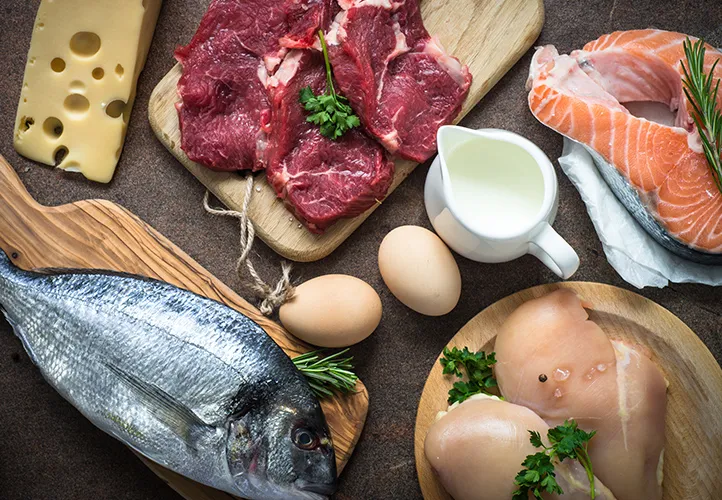 Dairy, meat, fish