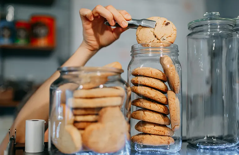 Biscuits in a jar