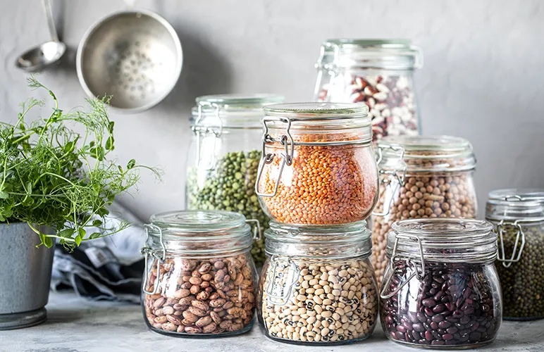 Jars of beans