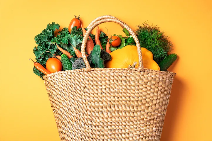 Basket full of vegetables