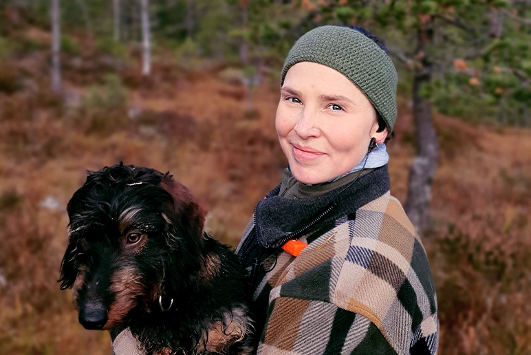 Hunter with a dog